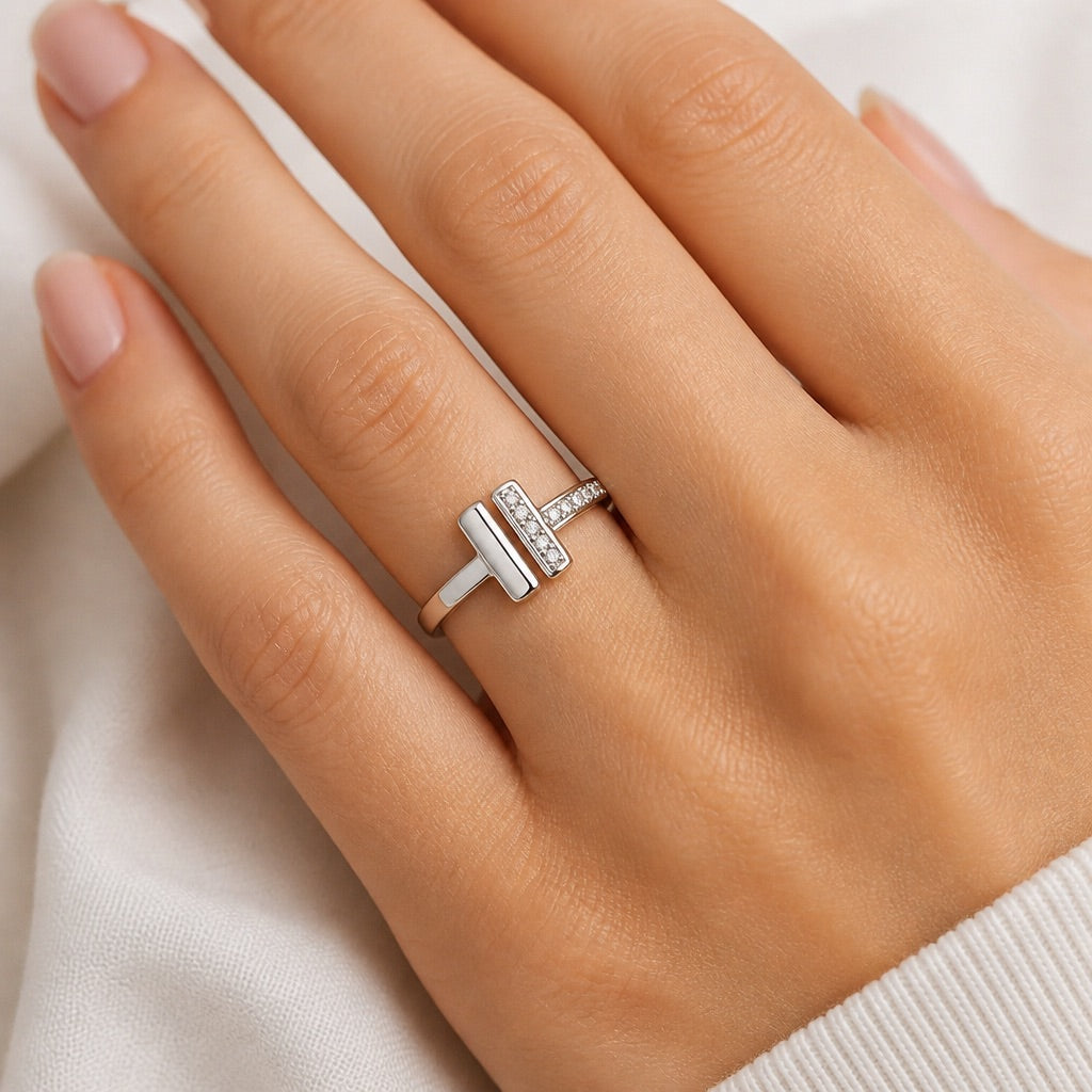 Double T Signature Ring