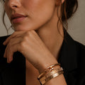 FIVE85 3-Piece 18K Gold PVD Power Stack RG Set