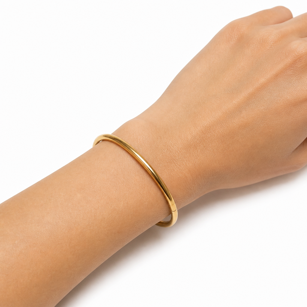 18K PVD Classic Essential Gold Bangle