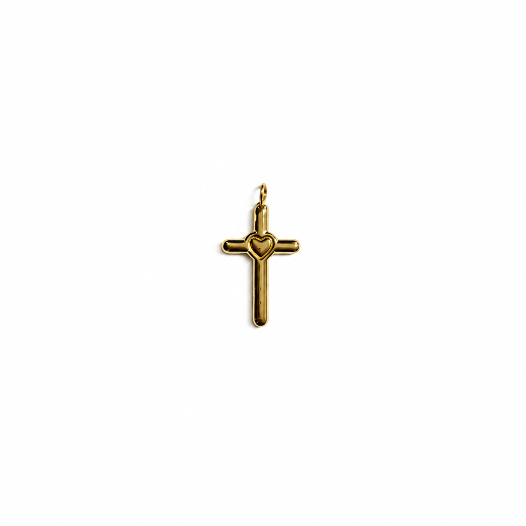 Heart Cross Charm