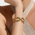 18K Gold PVD Oval Link Bracelet