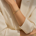 18K Gold PVD Sparkle Row Bangle