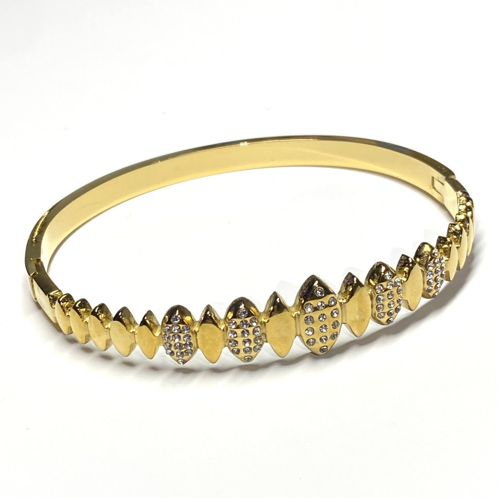 18K Gold PVD Sparkle Row Bangle