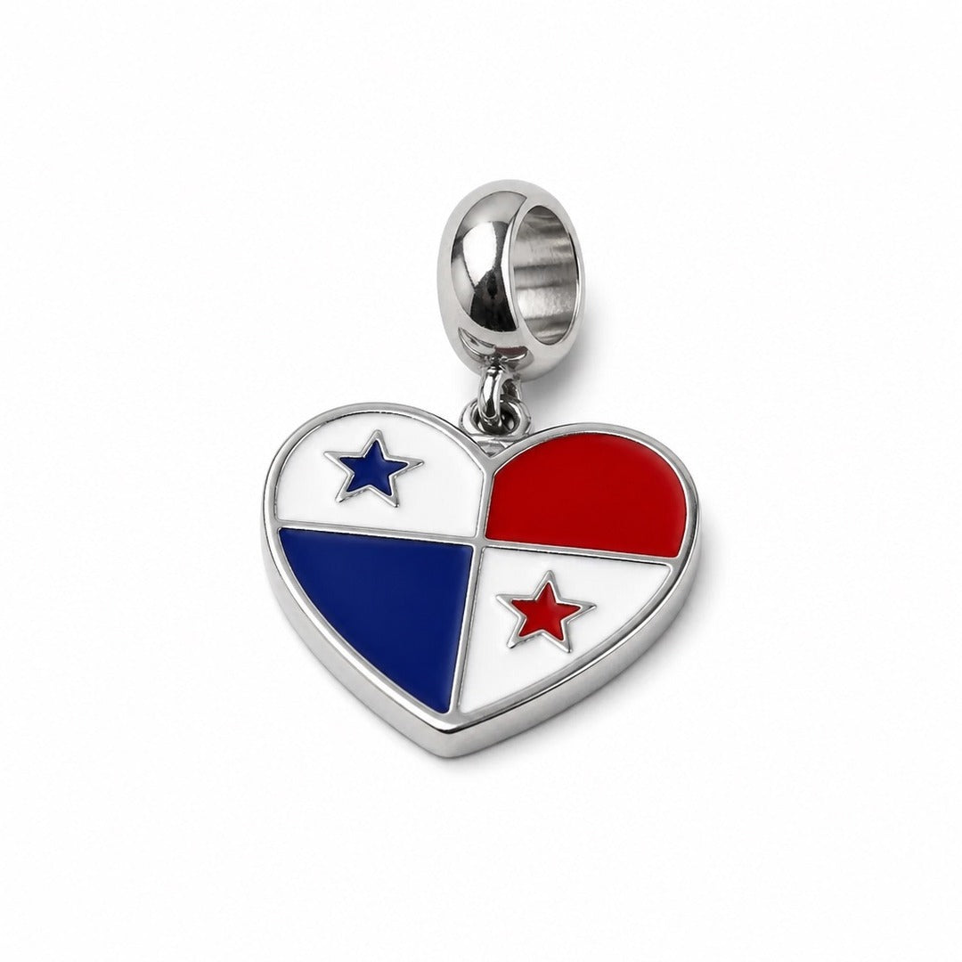 Panama Flag Heart Charm