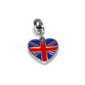 UK Flag Heart Charm