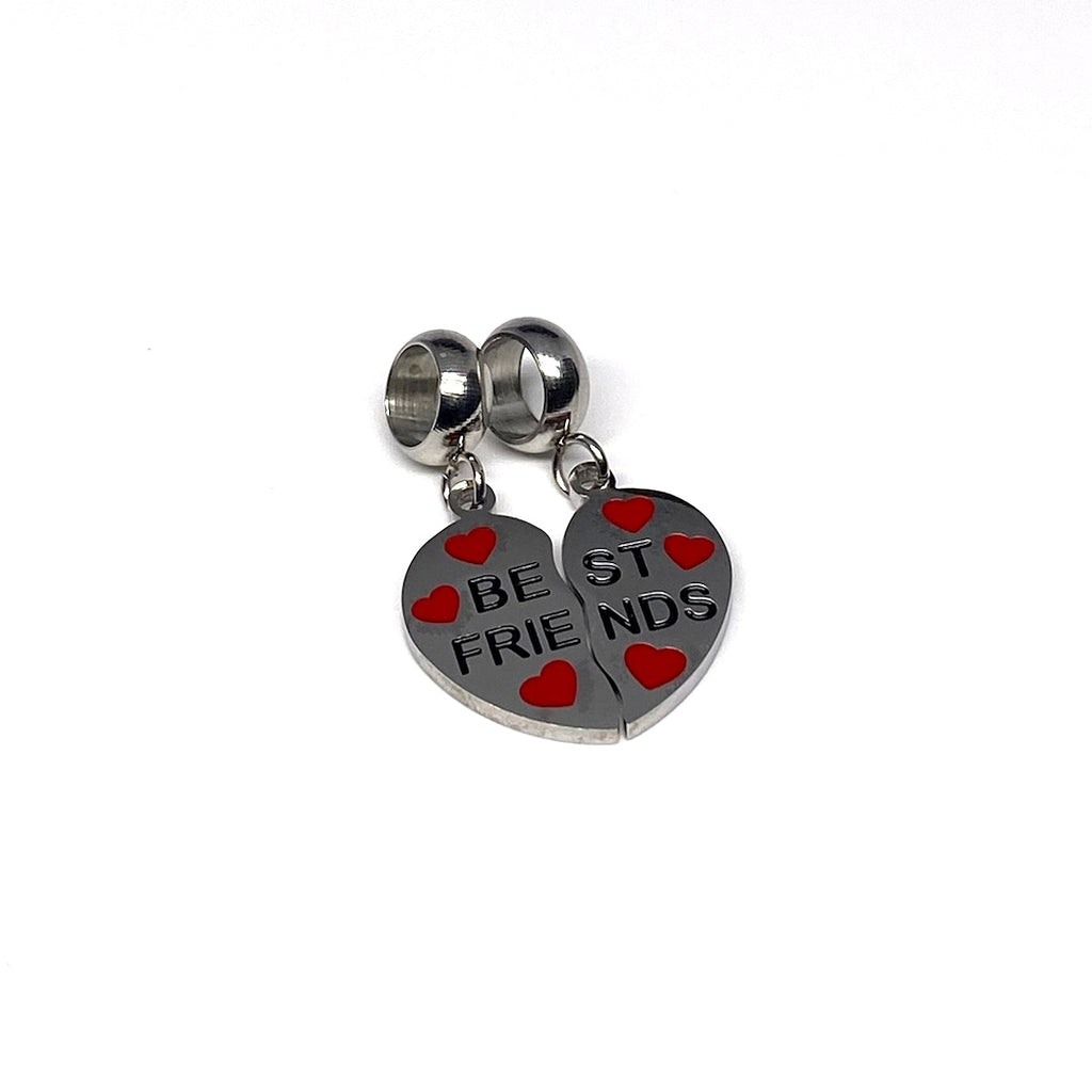 Best Friends Heart Charm