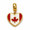 Canada Flag Heart Charm