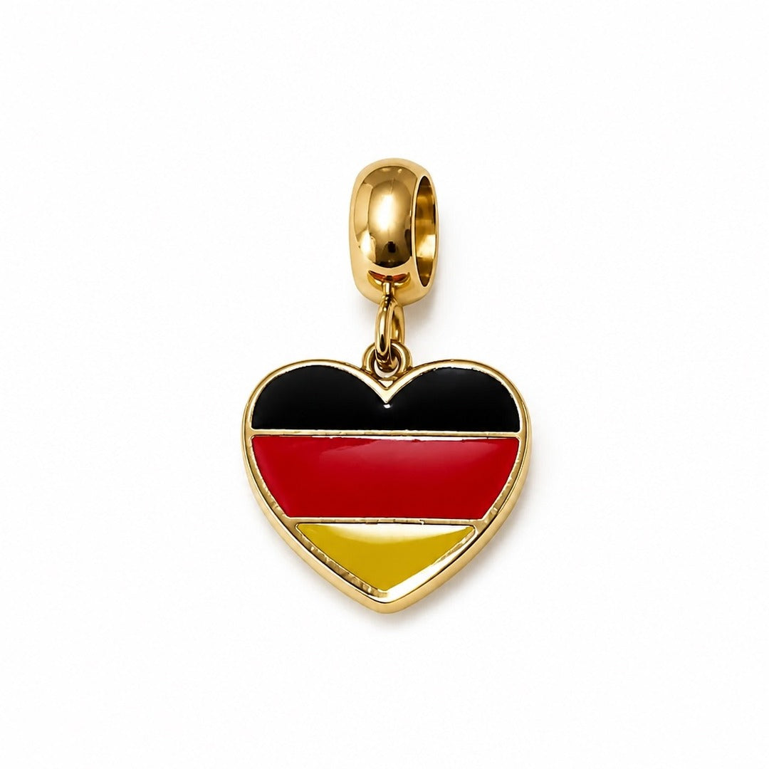 Germany Flag Heart Charm