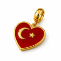 Turkey Flag Heart Charm