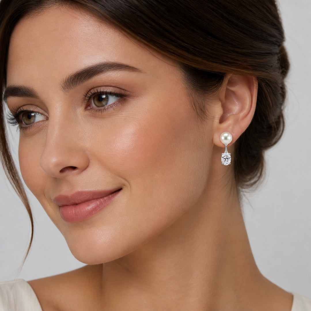 Long Oval Earrings