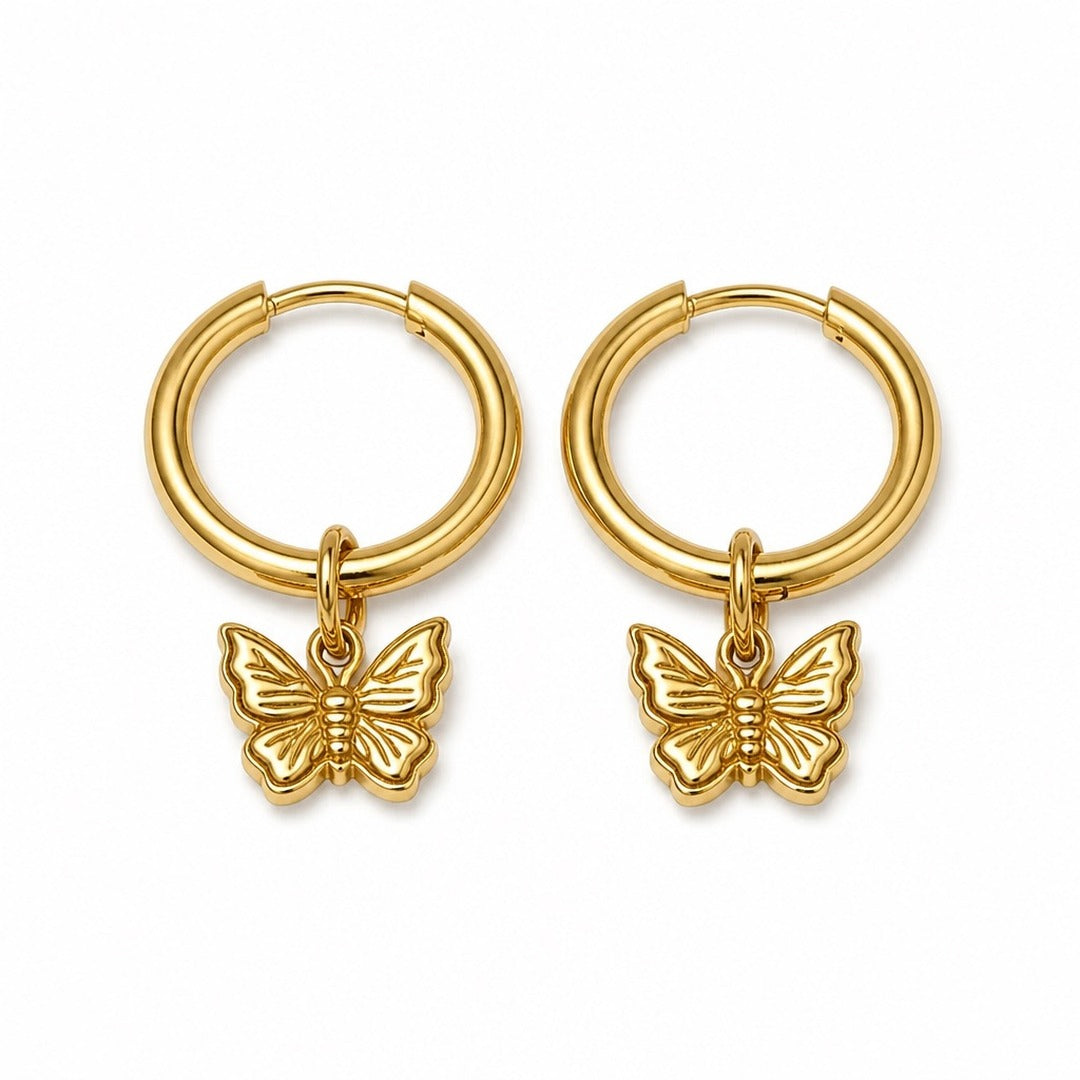 Butterfly Huggie Earrings