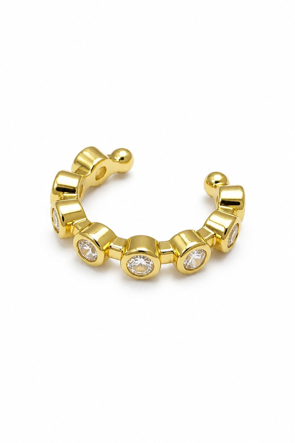 18K Gold PVD Mini Zircon Knot Ear Cuff