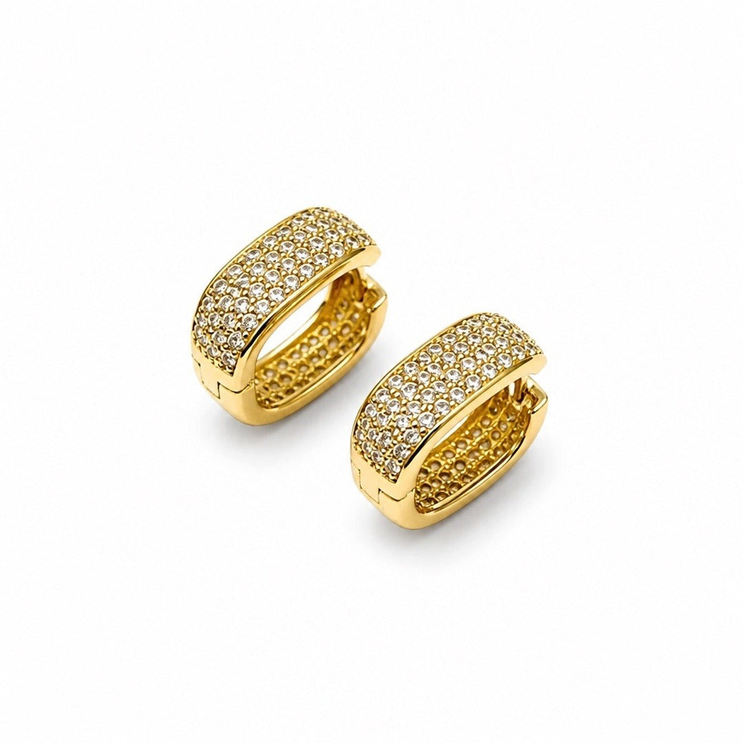 Pave Hoop Ear Cuff, Pink CZ