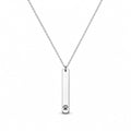 Paw Print Cutout Bar Necklace