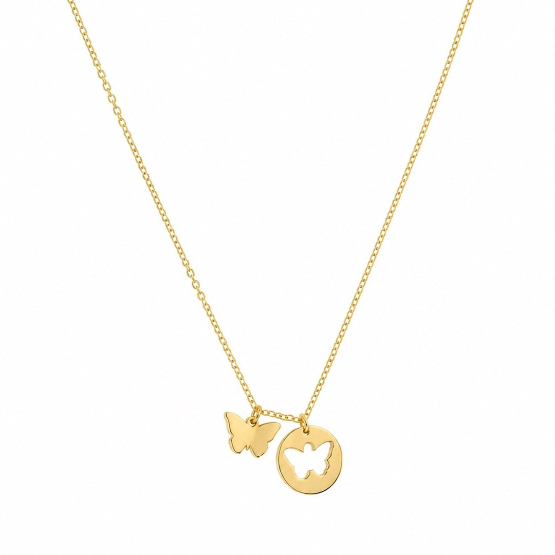 18K Gold PVD Butterfly Cutout Necklace