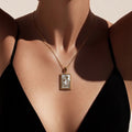 18K Gold PVD Celestial Abalone Pendant Necklace