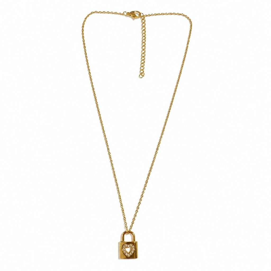 Heart Lock Pendant Necklace