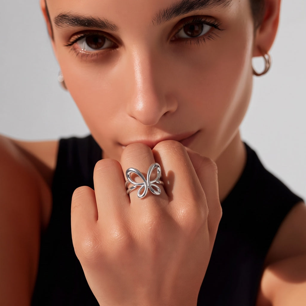 Hollow Butterfly Ring