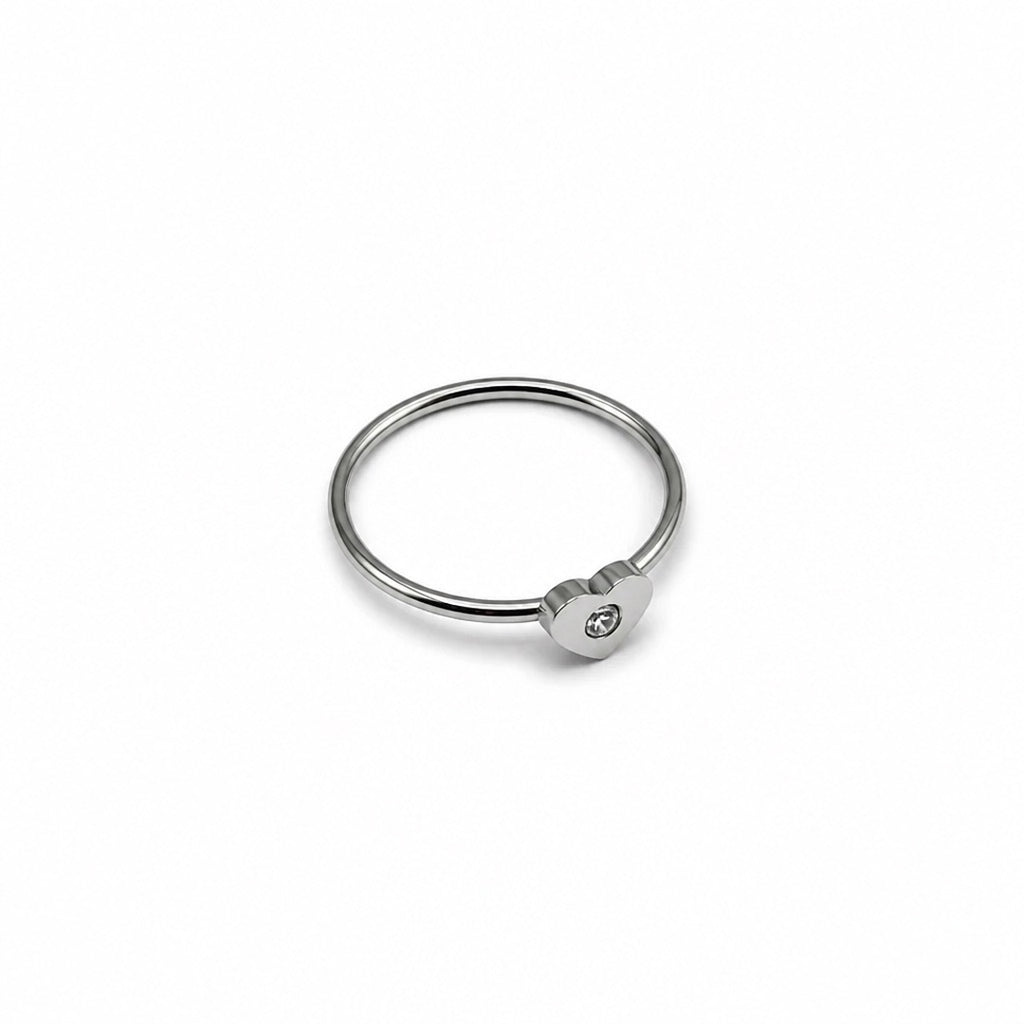 CZ Stone Heart Symbol Ring