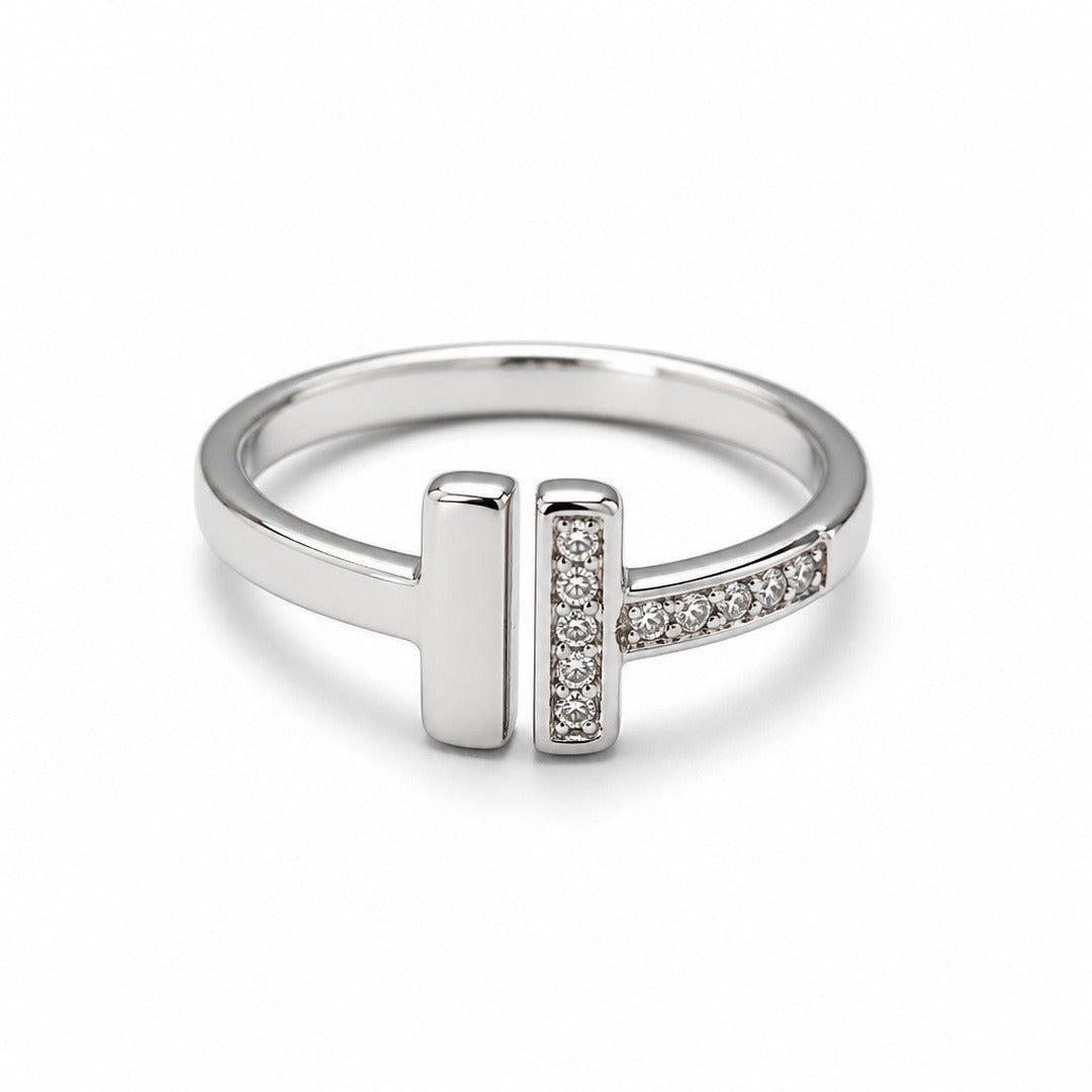 Double T Signature Ring
