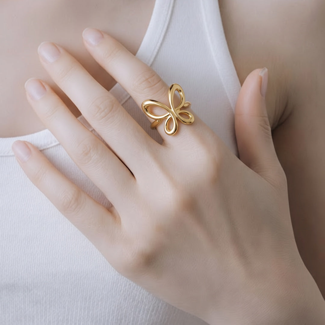 Hollow Butterfly Ring