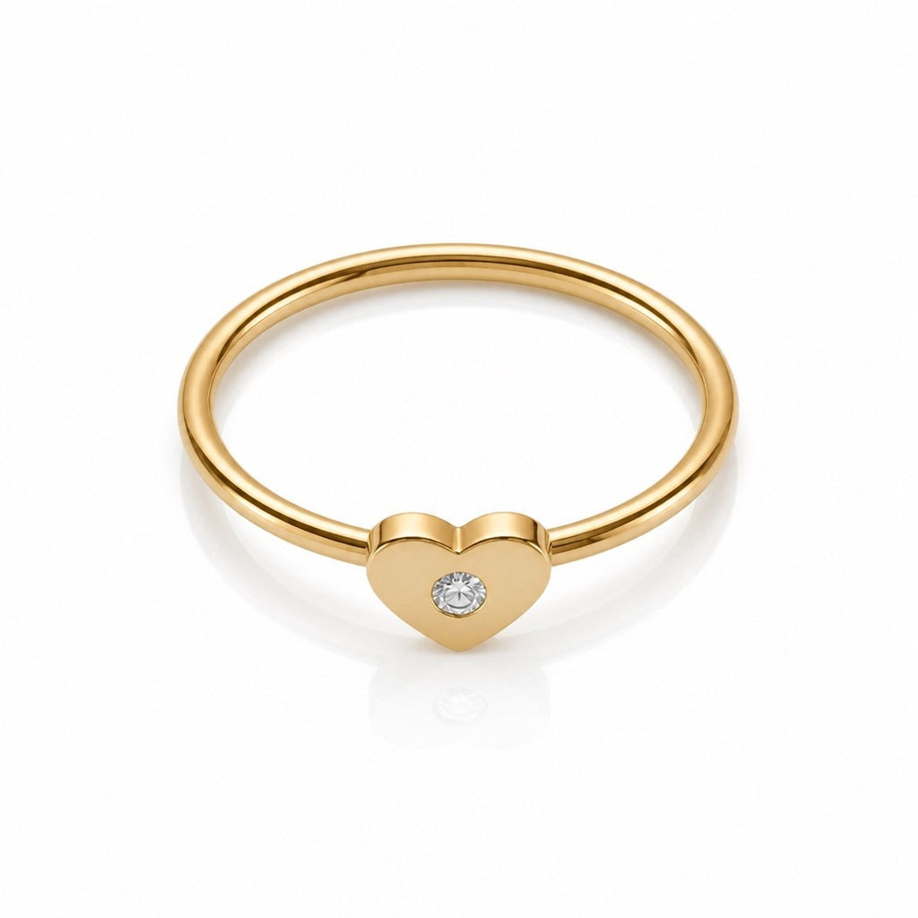CZ Stone Heart Symbol Ring