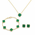 Golden Green Luxe Clover Set